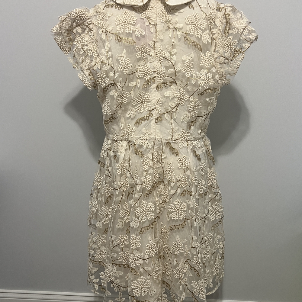 Ivy City Co Cream Embroidered Floral Dress